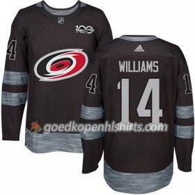 Carolina Hurricanes Justin Williams 14 1917-2017 100th Anniversary Adidas Zwart Authentic Shirt - Mannen